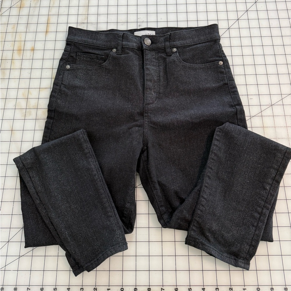 LOFT Sparkly Black Skinny Jeans